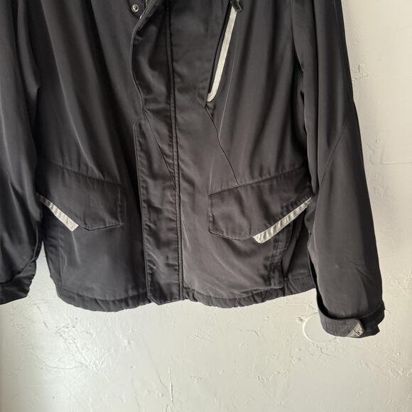 Fly Racing Black Jacket Medium Mens Winter Waterproof Pockets Reflective Logo - Picture 3 of 12